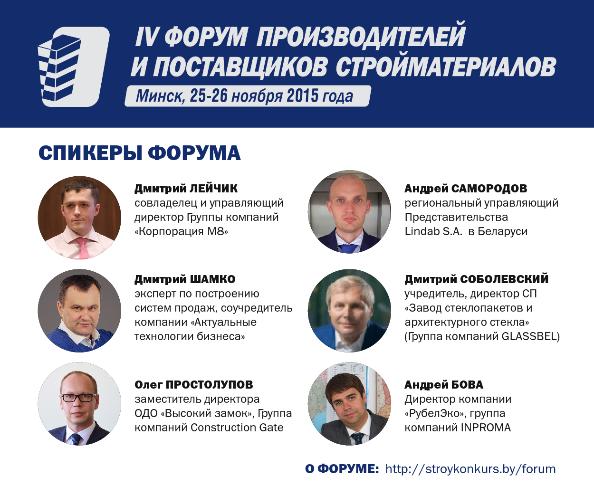 Бизнес-форум производителей стройматериалов пройдет 25-26 ноября в Минске